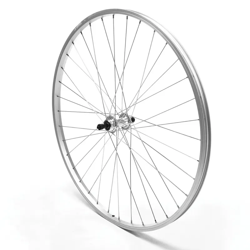 Wheels 700c Freewheel Single Wall QR Hybrid Rear Wheel in Silver