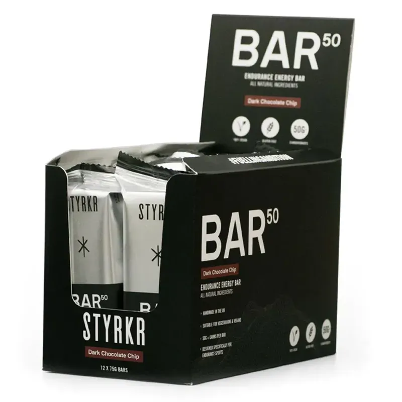STYRKR - BAR50 Dark Chocolate Chip Energy Bar 50g x12