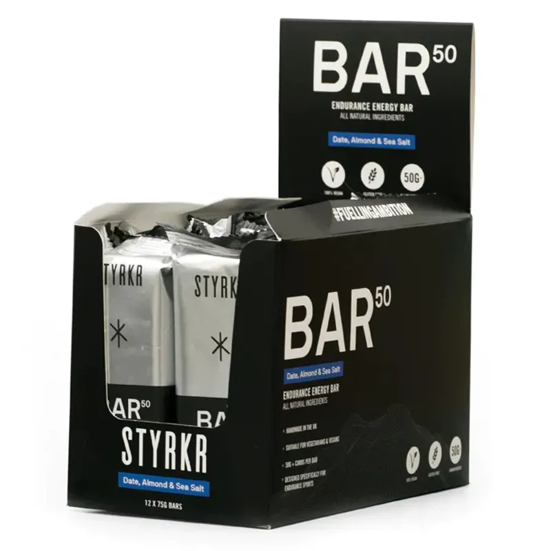 STYRKR - BAR50 Date Almond Sea Salt Energy Bar 65g x12