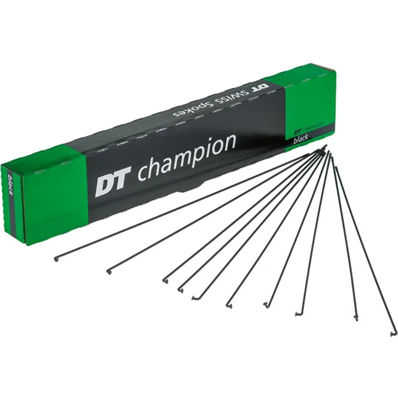 DT Swiss Champion Spokes in Black - Various Sizes - Individual Spokes
