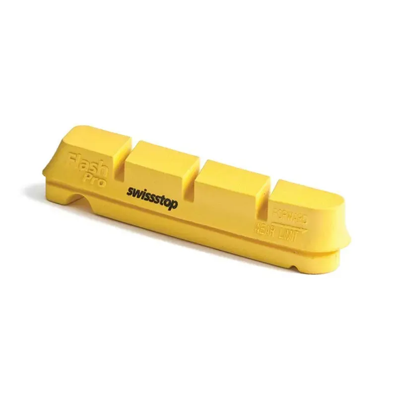 SwissStop FlashPro SRAM/Shimano Yellow King Caliper Inserts in Yellow
