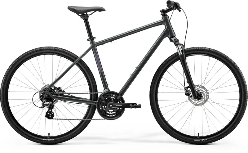 Merida Crossway 10 Trekking Bike - MY26 - in Glossy Cool Grey Purple