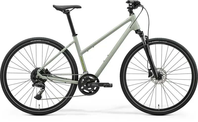 Merida Crossway 300 Women's Hybrid Bike - MY26 - In Matt Early Moss Grey Green