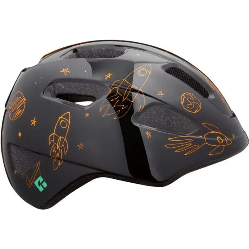 Lazer PNut KC Kid's Helmet Flying Rocket Black