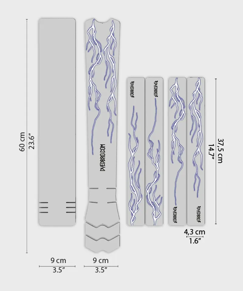 DYEDBRO MTB Frame Protection - Lightning Blue