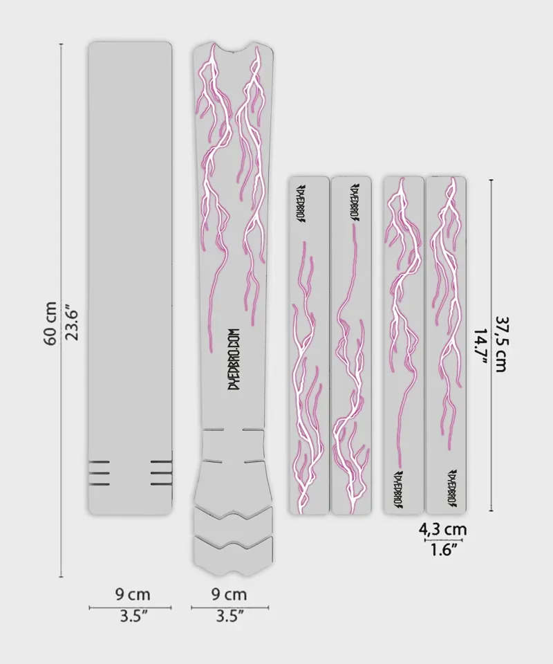 DYEDBRO Frame Protection - Lightning Pink - MTB 