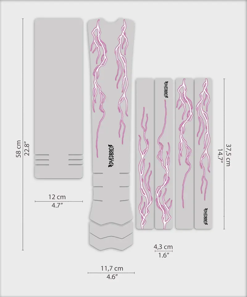 DYEDBRO e-Bike Frame Protection - Lightning Pink