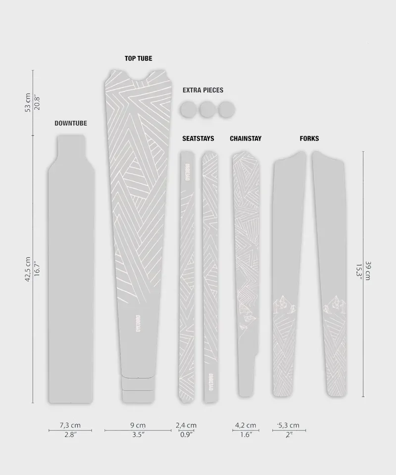 DYEDBRO Gravel Frame Protection - Stay Free - White