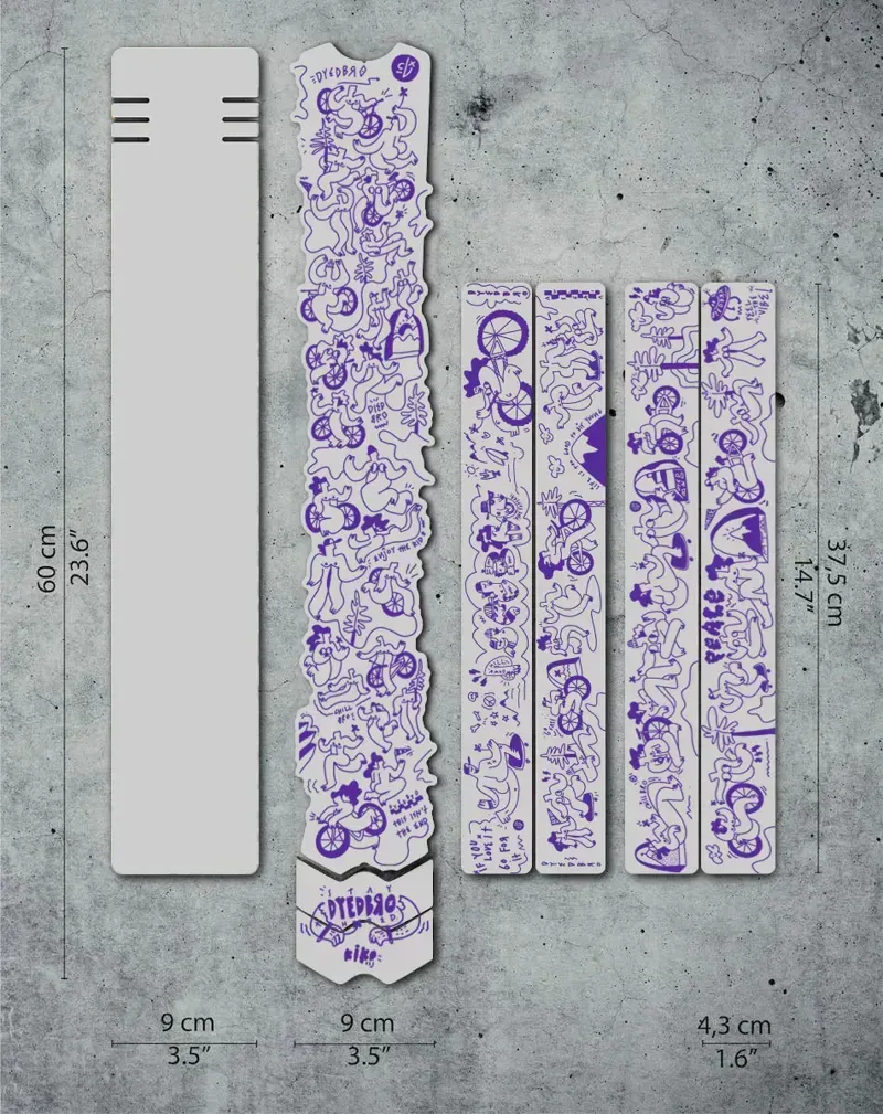 DYEDBRO MTB Frame Protection - Kiko CLJ - Purple