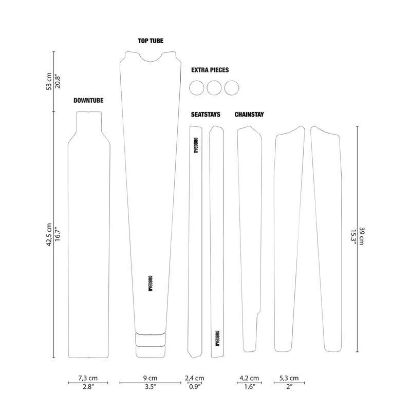 DYEDBRO Frame Protection - Clear Glitter - Gravel