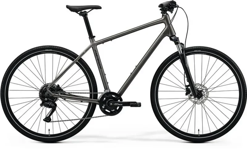 Merida Crossway 100 Hybrid Bike - My26 - in Grey Black