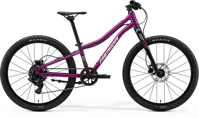 Merida Matts J.24+ Kids Bike - MY26 - in Silk Purple White Red Back