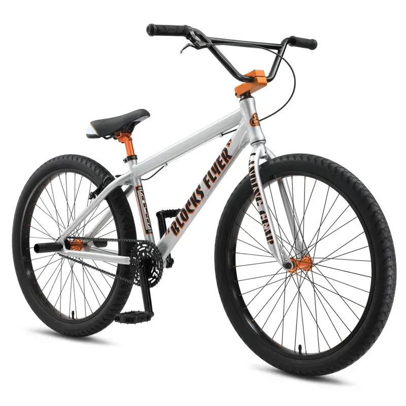 SE Bikes Blocks Flyer 26 BMX in Iced Out Silver
