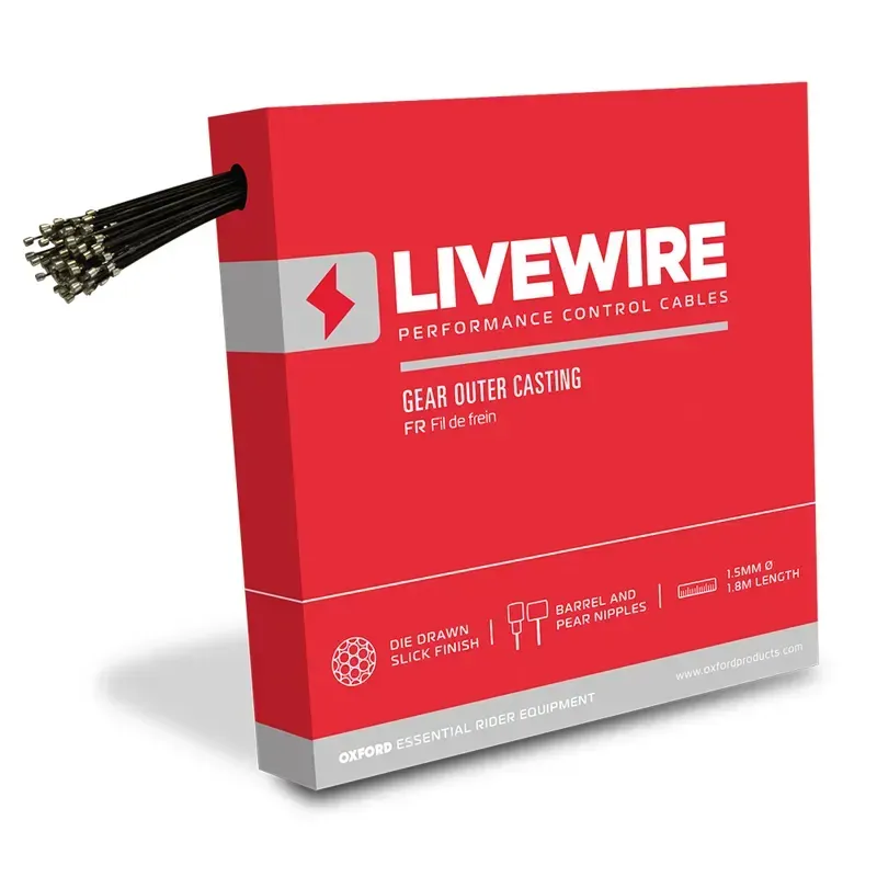 Oxford Livewire 4mm x 30m Gear Outer Cable in Black-1
