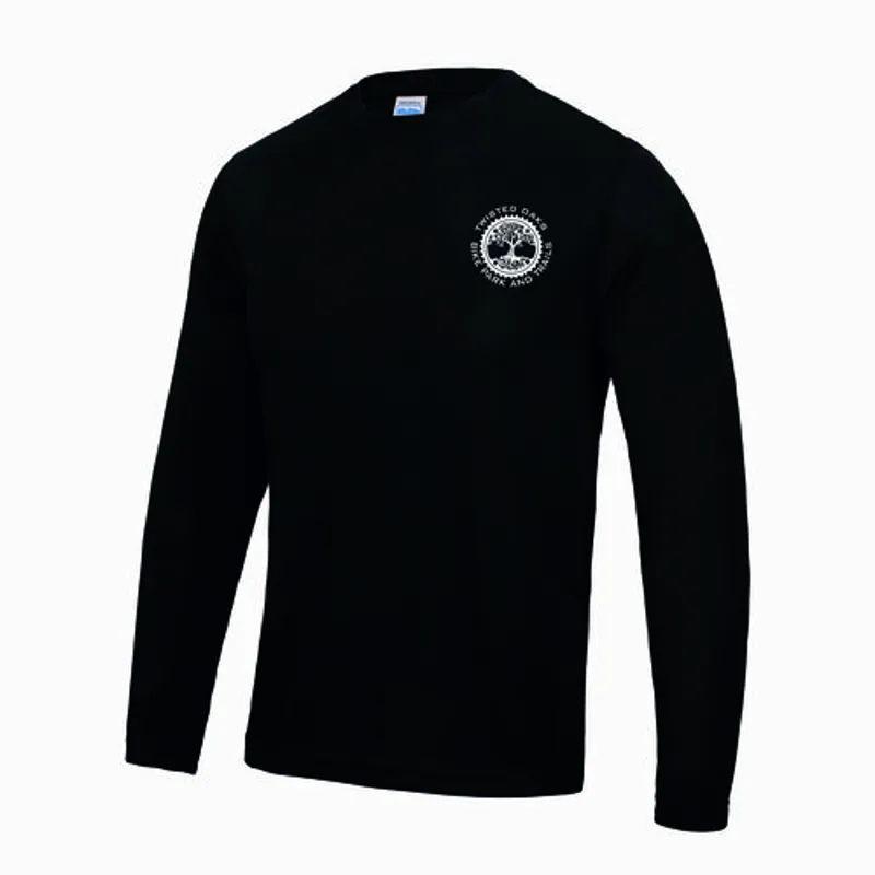 Twisted Oaks Unisex Black Long Sleeve Performance T-Shirt