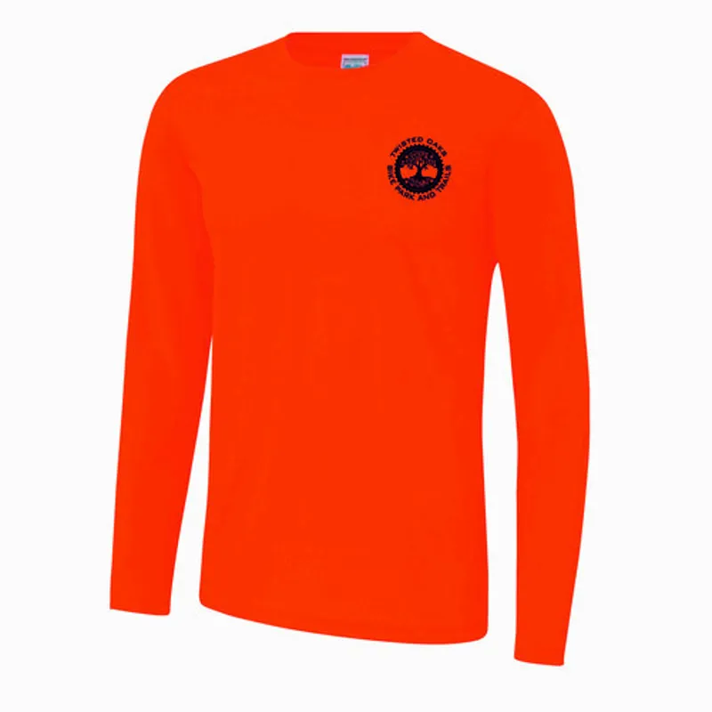 Twisted Oaks Unisex Orange Long Sleeve Performance T-Shirt