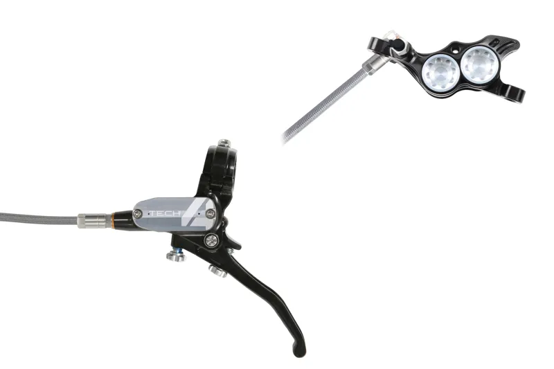 Hope T4E4 Black/Silver Braided - No Rotor