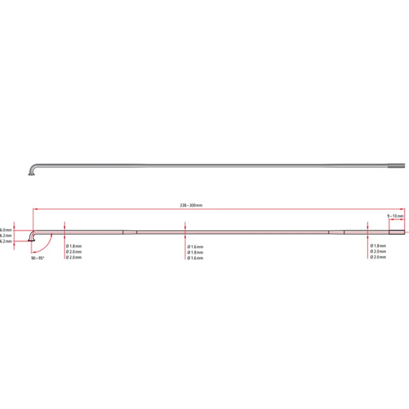DT Swiss 100-box Competition Spokes in Black -1