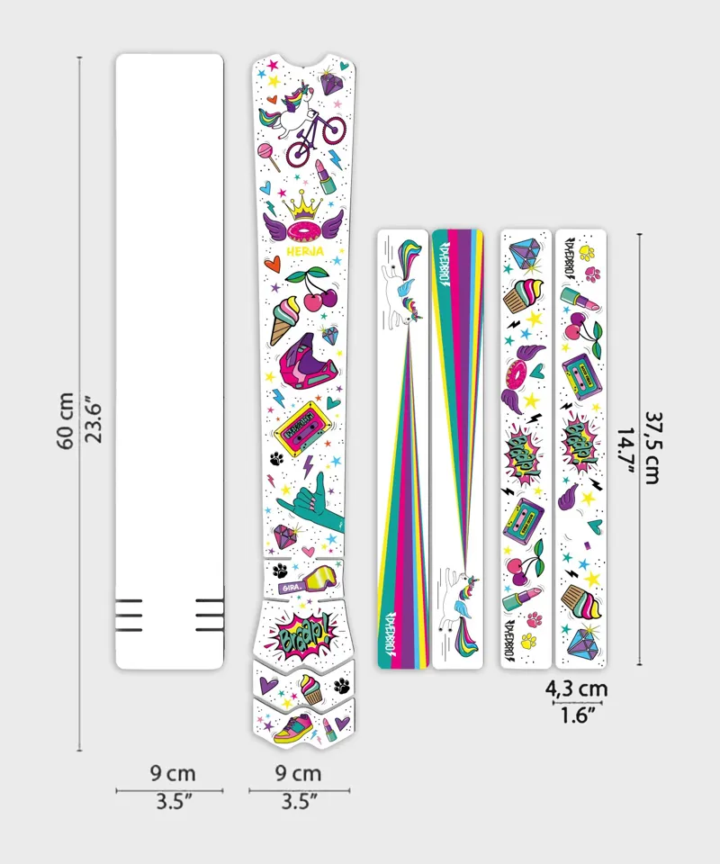 DYEDBRO MTB Frame Protection - Unicorn Glitter