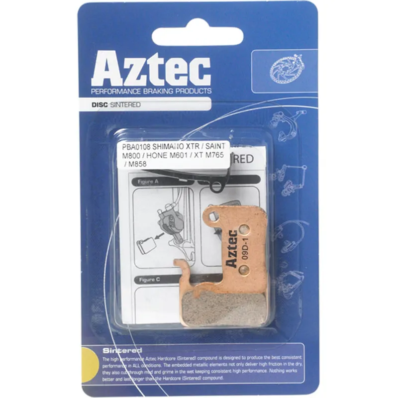 Aztec Shimano M965 XTR/M966 Sintered Disc Brake Pads in Gold