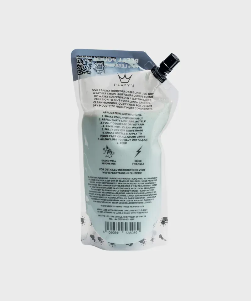 Peaty's LinkLube Dry Refill Pouch 360ml-1