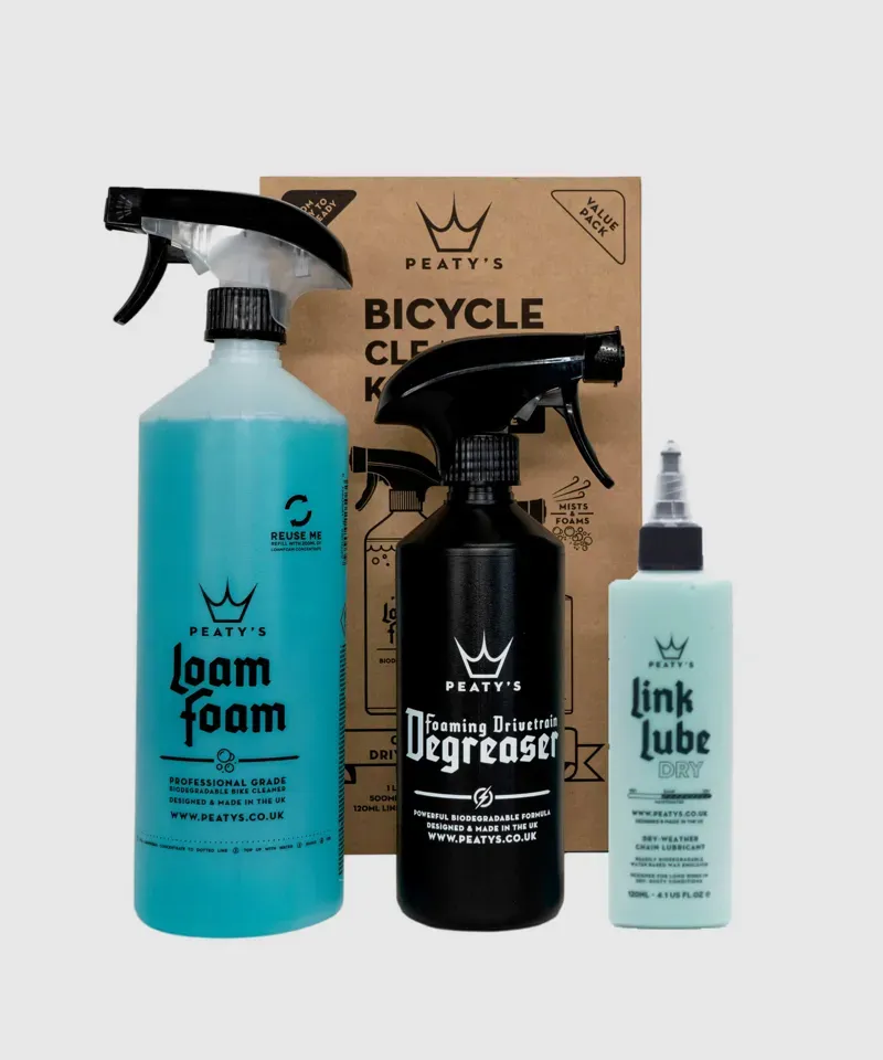 Peaty's Wash Degrease Lubricate Bicycle Cleaning Kit - Dry