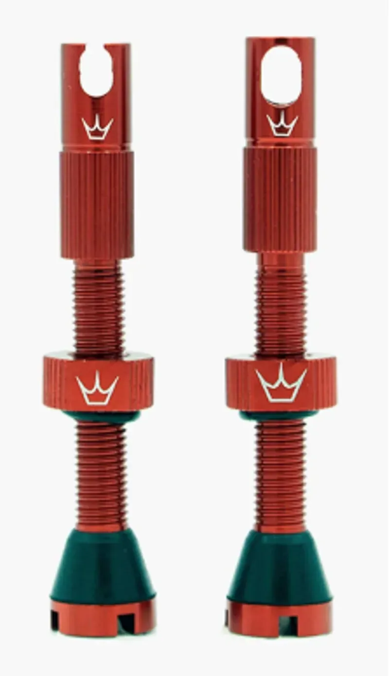 Peaty's X Chris King MK2 Tubeless Valves in Red