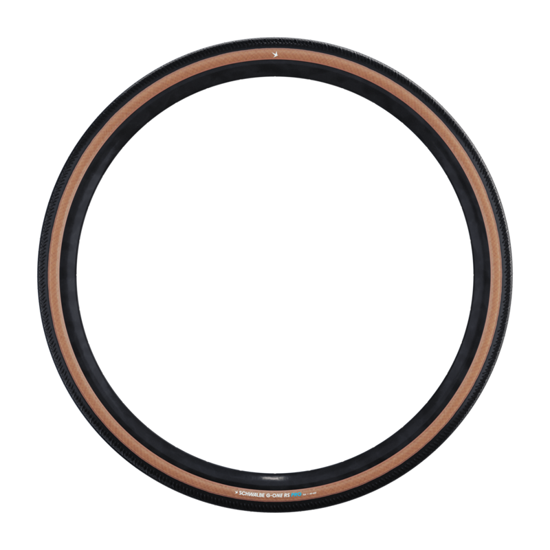 Schwalbe G-One RS PRO TLR Race Evo V-Guard Gravel Tyre In (folding) BLACK/TRANS-2