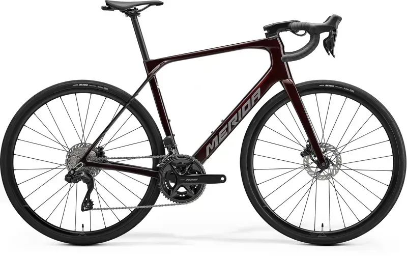 Merida Scultura Endurance 5000 Road Bike in Passion Red/Gunal Grey