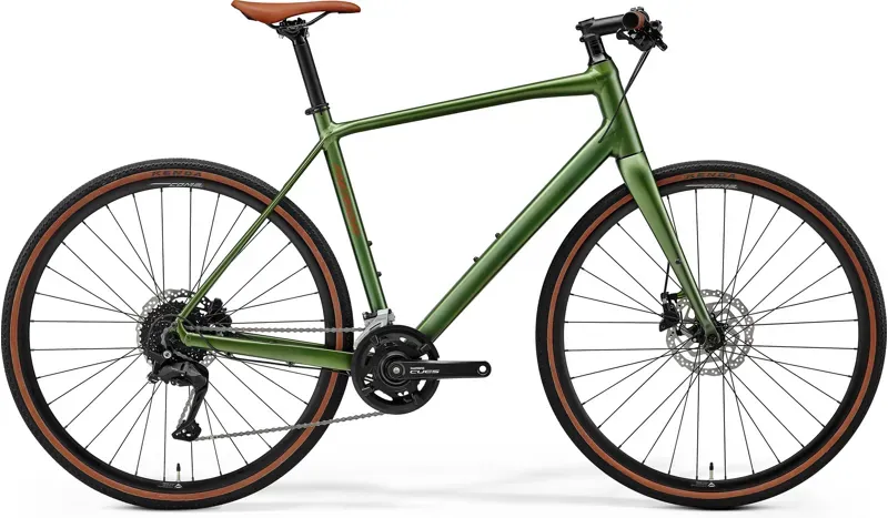 Merida Speeder 100 Road Bike - MY26 - In Silk Fog Green Brown