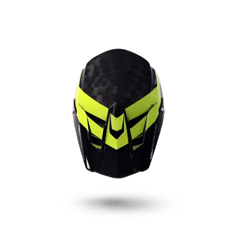 Kali Trinity Carbon Helmet In Quake/Gloss Black/Fluo Yellow-3