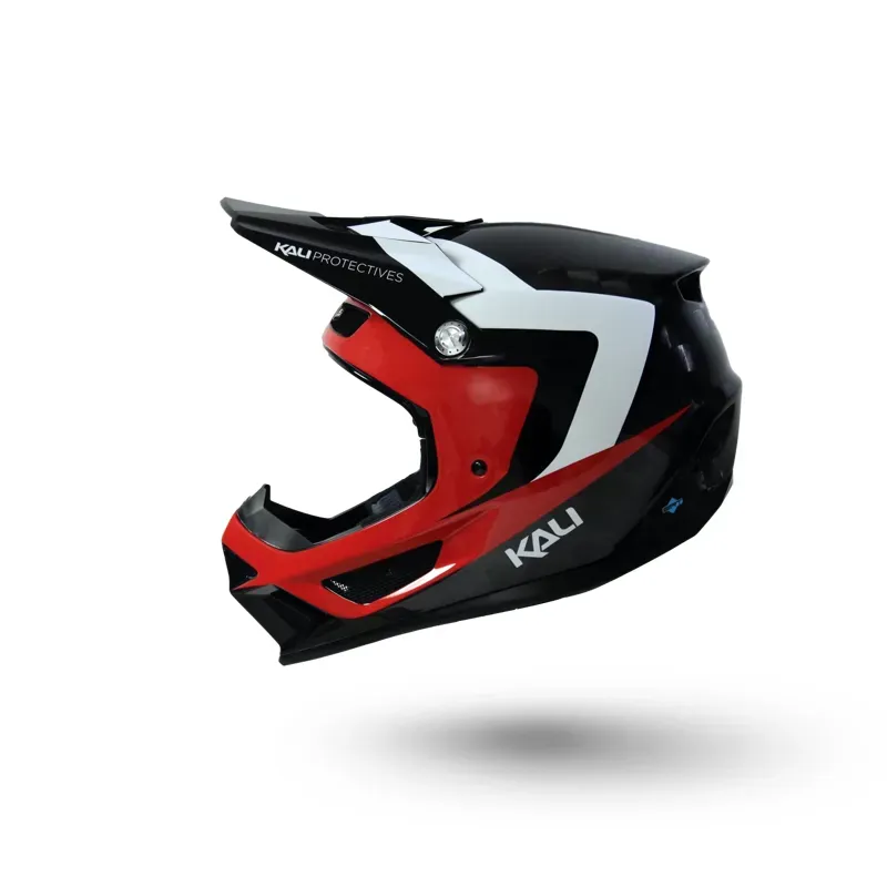 Kali Trinity Carbon Helmet In Quake/Gloss Black/Red/White-1