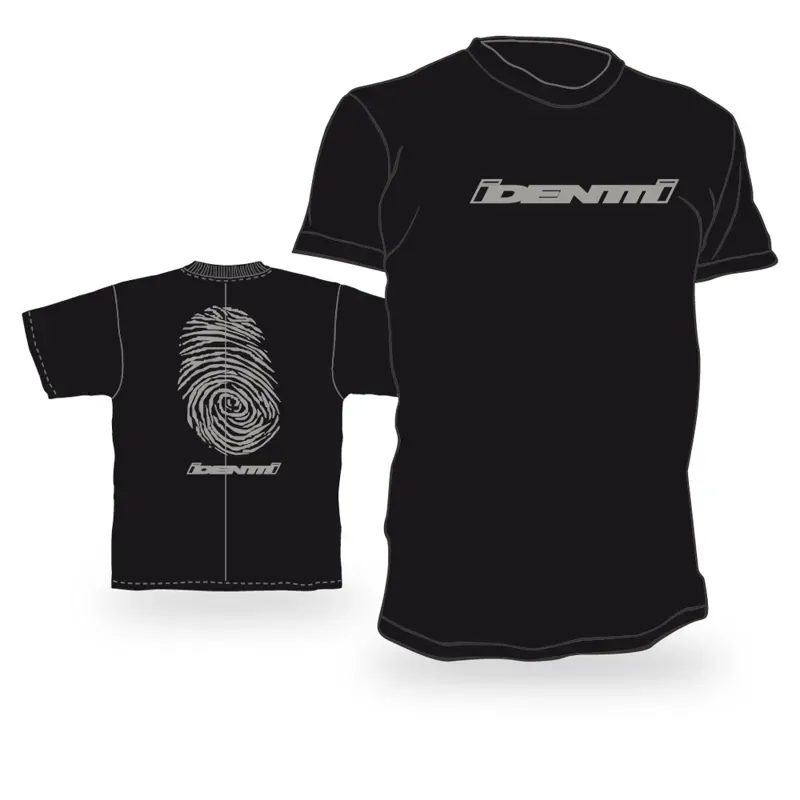 Identiti F-Print Logo T-Shirt in Black-2